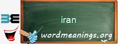 WordMeaning blackboard for iran